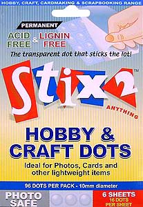Hobby & Craft Dots - 96 pack PERMENANT - RRP ~ £1.85